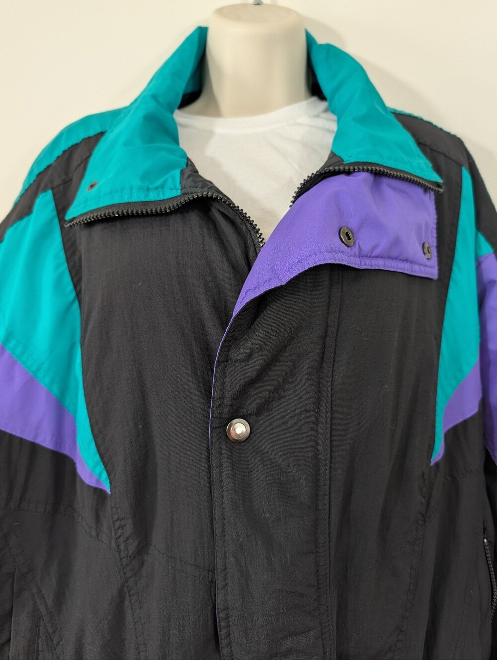 Vintage Color block Ski Jacket 80's 90's Y2k Retro Sz L